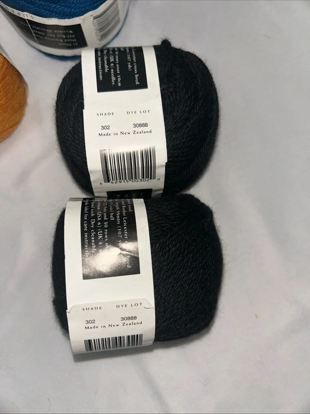 Jo Sharp Wool Yarn Lot Of 8 Mixed Skeins Black Yellow Red Tan Blue